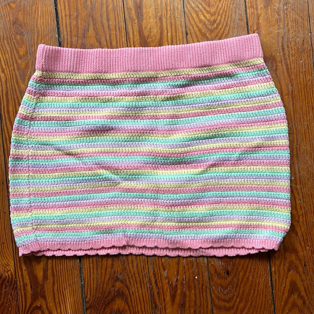 Rainbow mini skirt